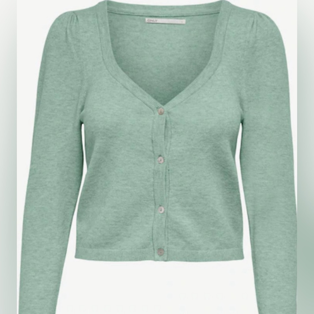 ONLY Women's Mint Green Cardigan
